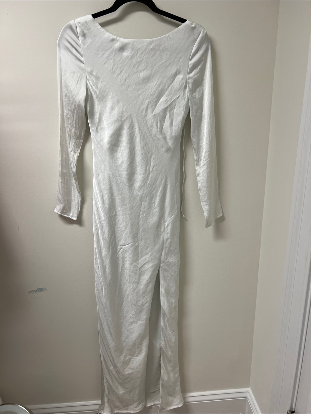 Bardot White Long Sleeve Maxi Dress